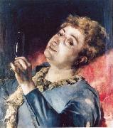 Antonio Cortina Farinos Portrait of Farancisca Garcia de Mora Belenguer oil painting